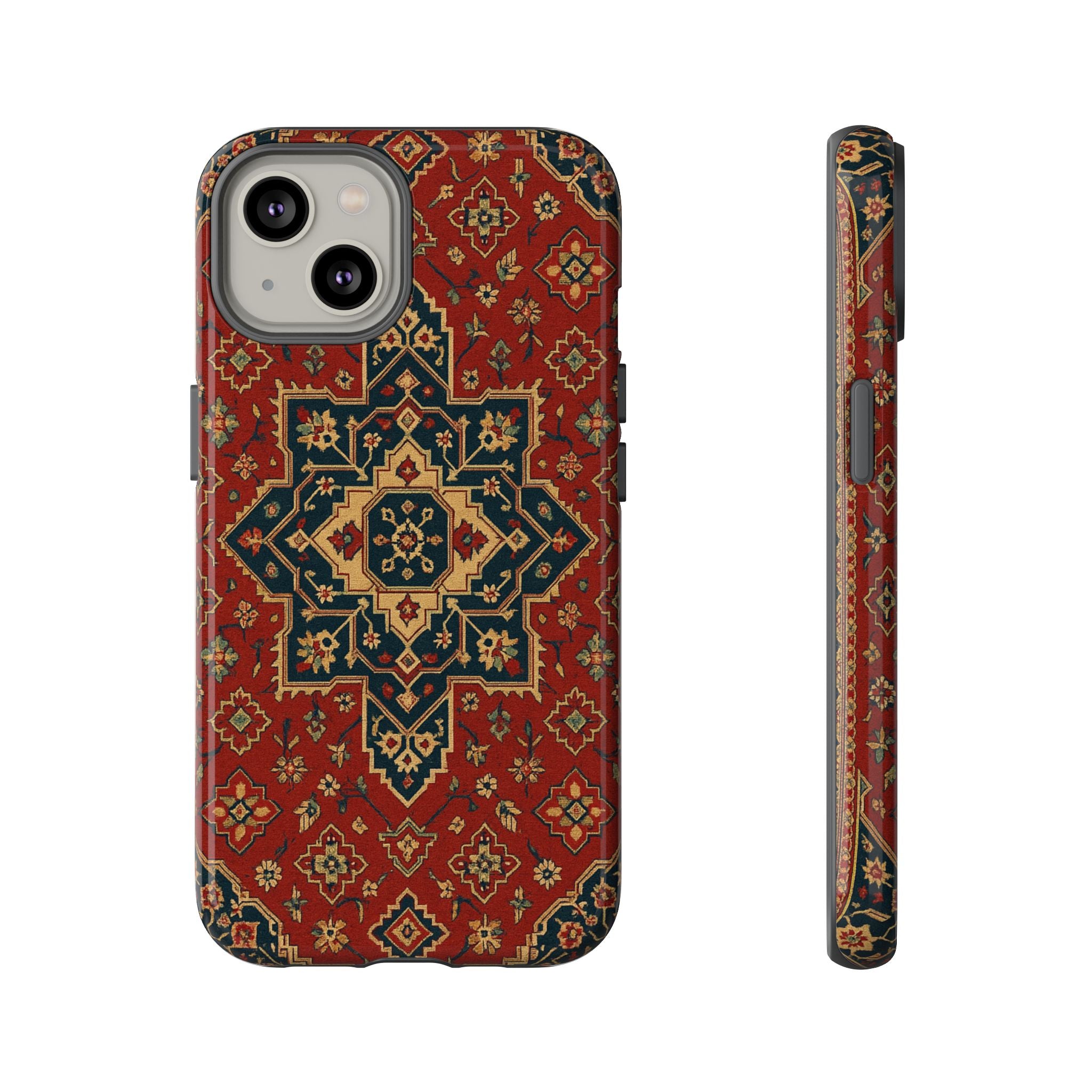 Vintage Rug Phone Case - Tough Cases, Custom Design, Bohemian Aesthetic, Stylish Protection, Unique Gift Ideas
