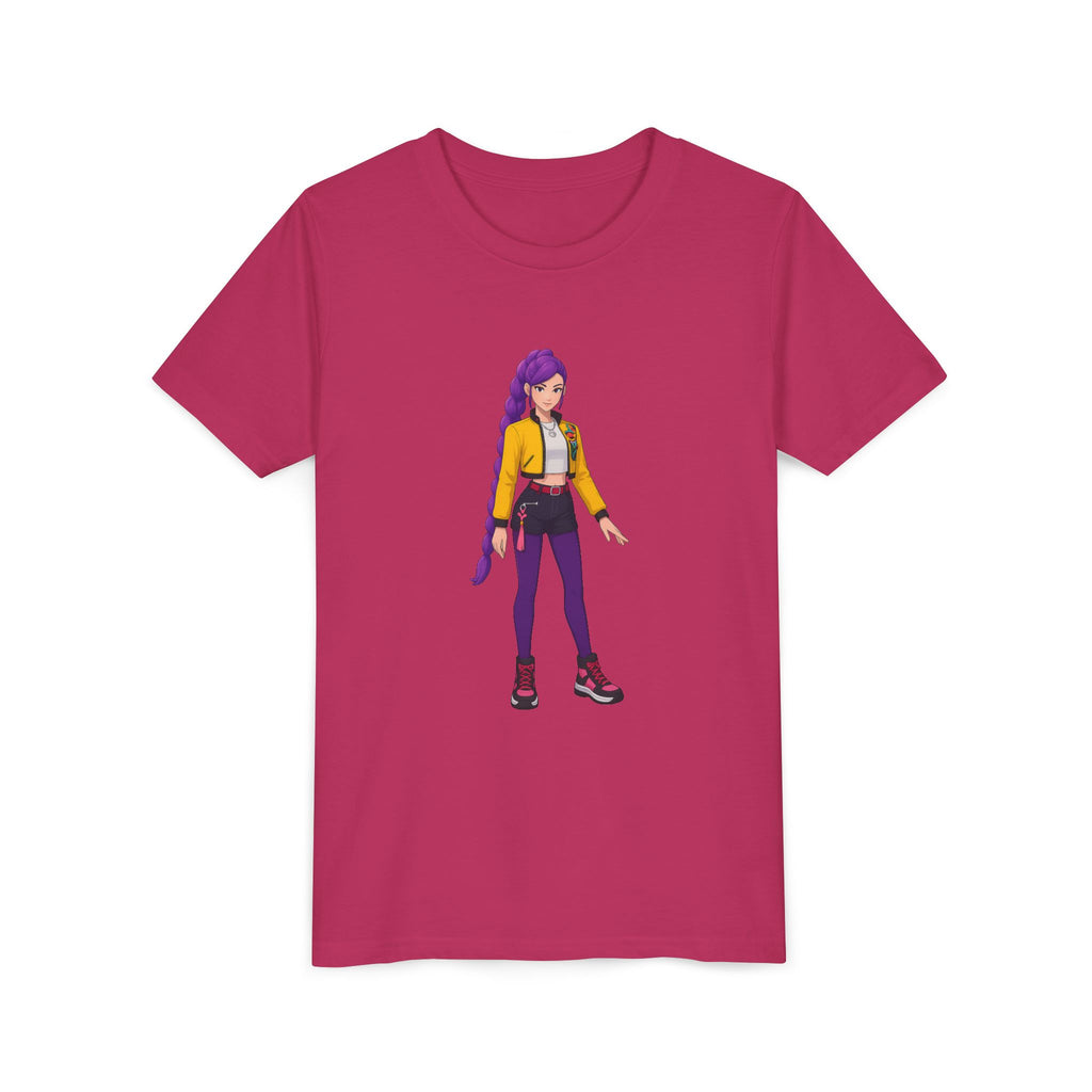 Stylish Youth Short Sleeve Tee with Trendy Character Print, Kids Fashion Shirt, Fun Gift for Birthdays, Casual Wear, Playtime T-Shirt