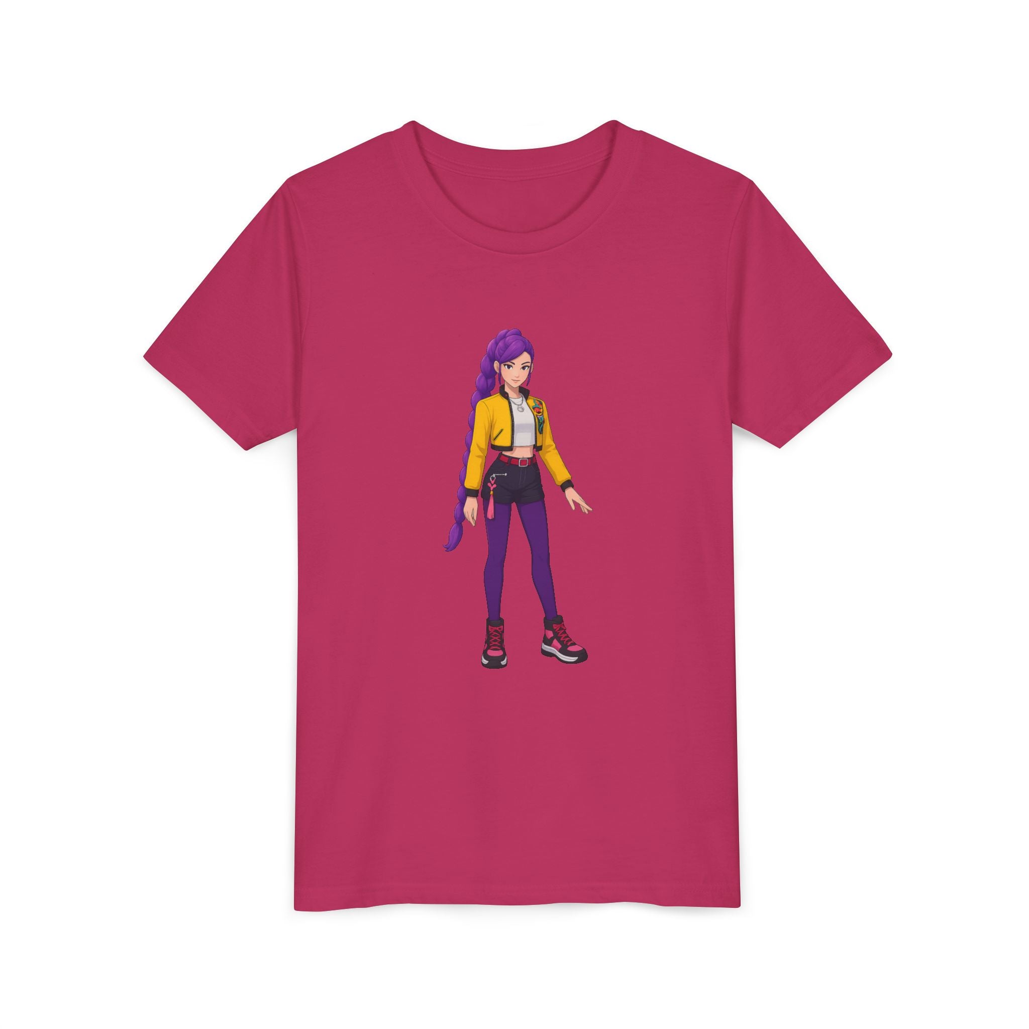 Stylish Youth Short Sleeve Tee with Trendy Character Print, Kids Fashion Shirt, Fun Gift for Birthdays, Casual Wear, Playtime T-Shirt