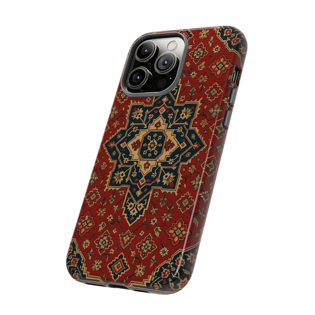 Vintage Rug Phone Case - Tough Cases, Custom Design, Bohemian Aesthetic, Stylish Protection, Unique Gift Ideas