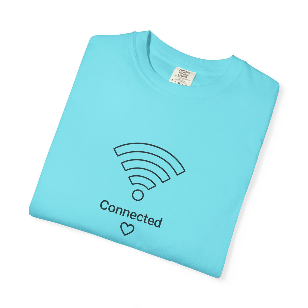 Couple Tee, Wifi, Connected, Unisex Garment-Dyed T-shirt