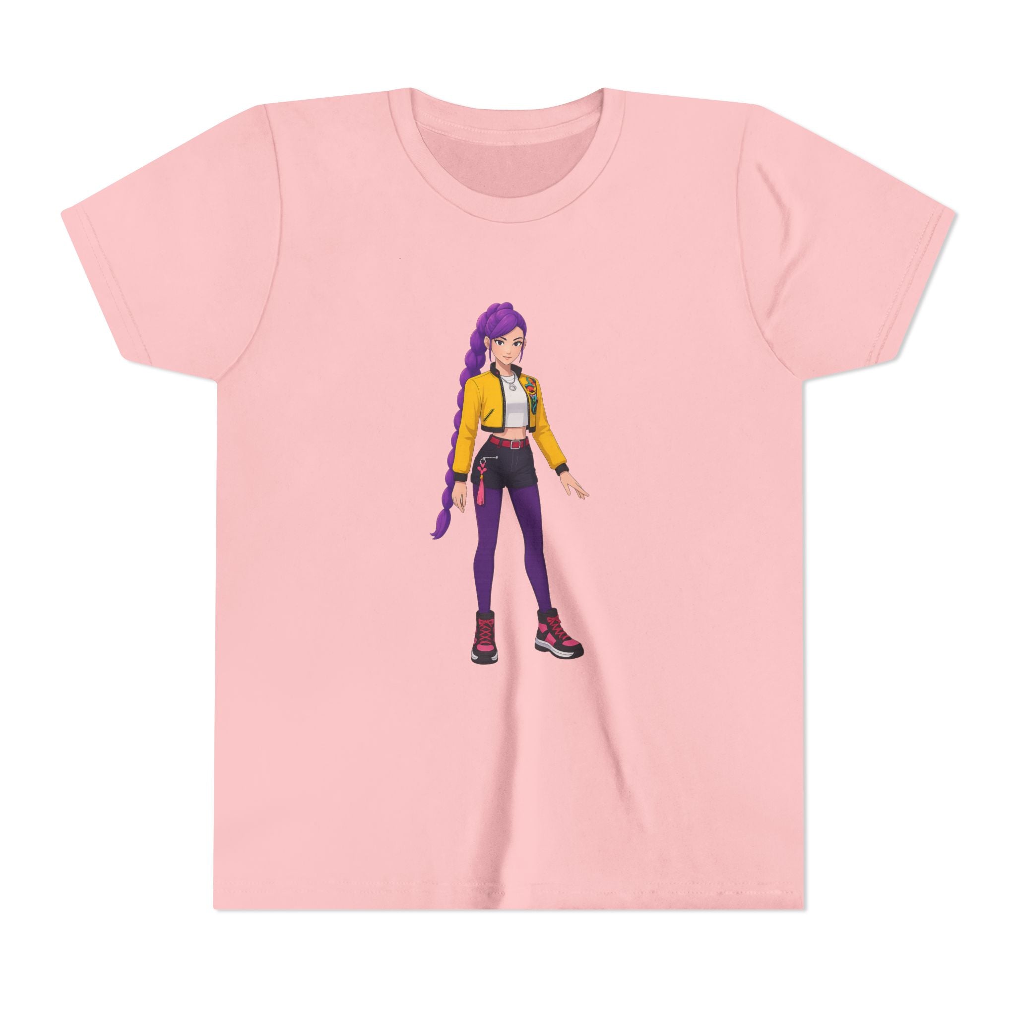 Stylish Youth Short Sleeve Tee with Trendy Character Print, Kids Fashion Shirt, Fun Gift for Birthdays, Casual Wear, Playtime T-Shirt