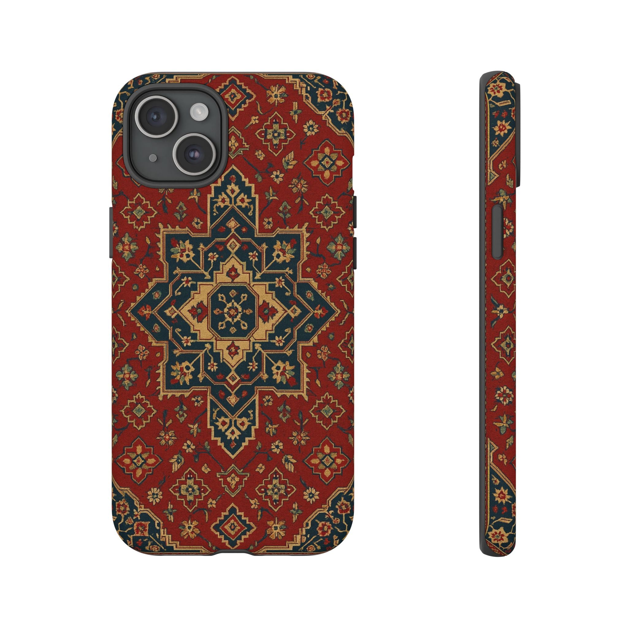 Vintage Rug Phone Case - Tough Cases, Custom Design, Bohemian Aesthetic, Stylish Protection, Unique Gift Ideas