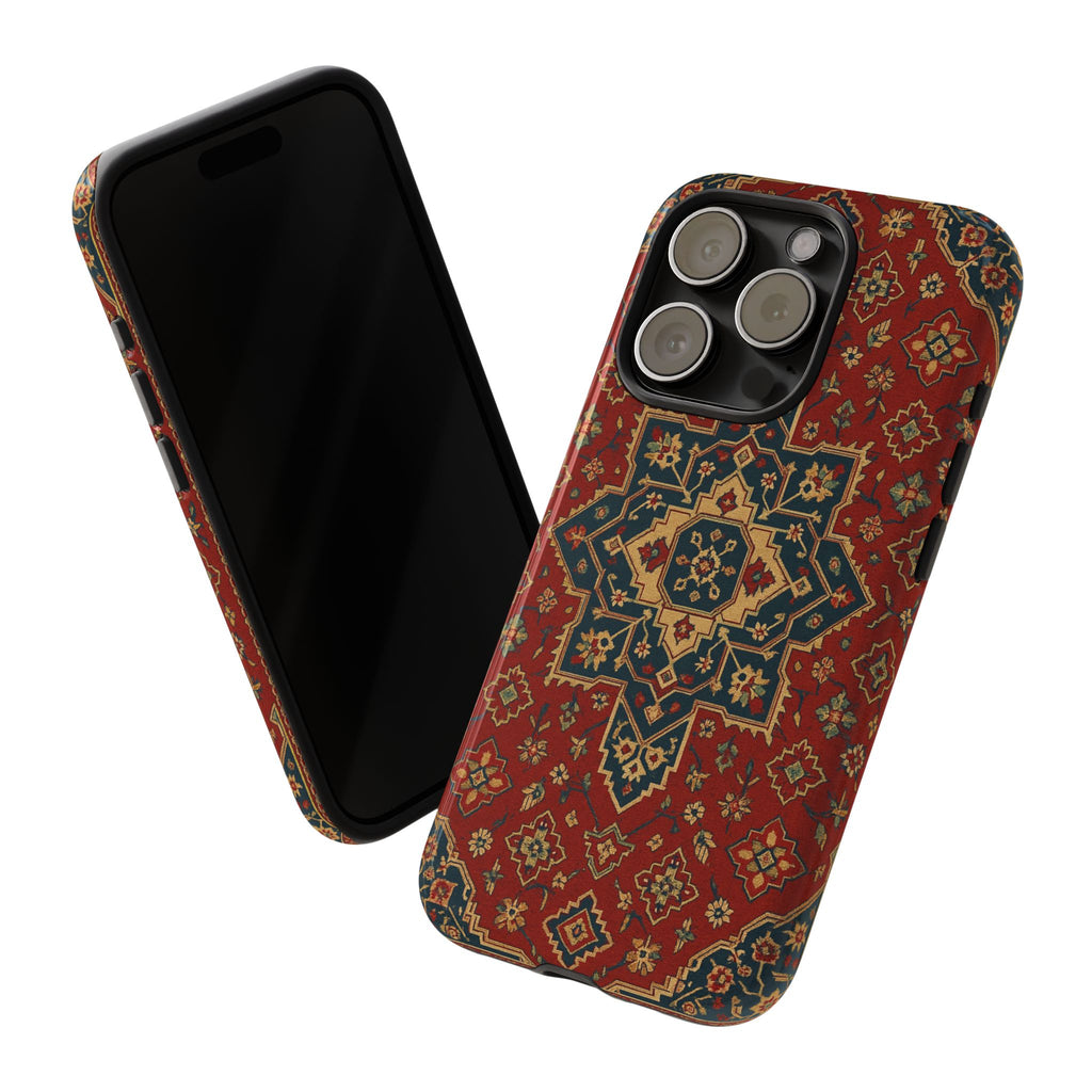Vintage Rug Phone Case - Tough Cases, Custom Design, Bohemian Aesthetic, Stylish Protection, Unique Gift Ideas