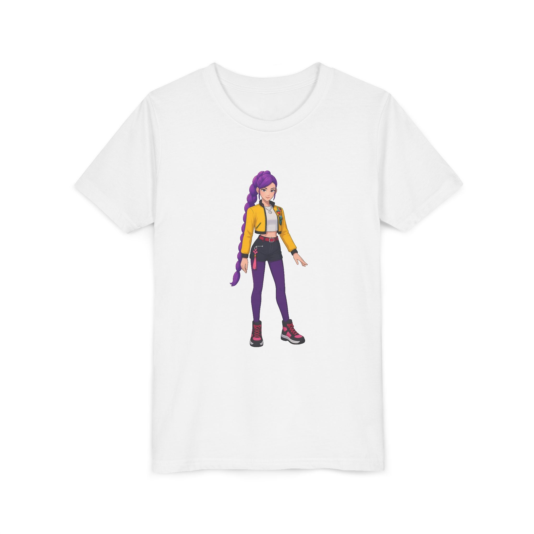 Stylish Youth Short Sleeve Tee with Trendy Character Print, Kids Fashion Shirt, Fun Gift for Birthdays, Casual Wear, Playtime T-Shirt