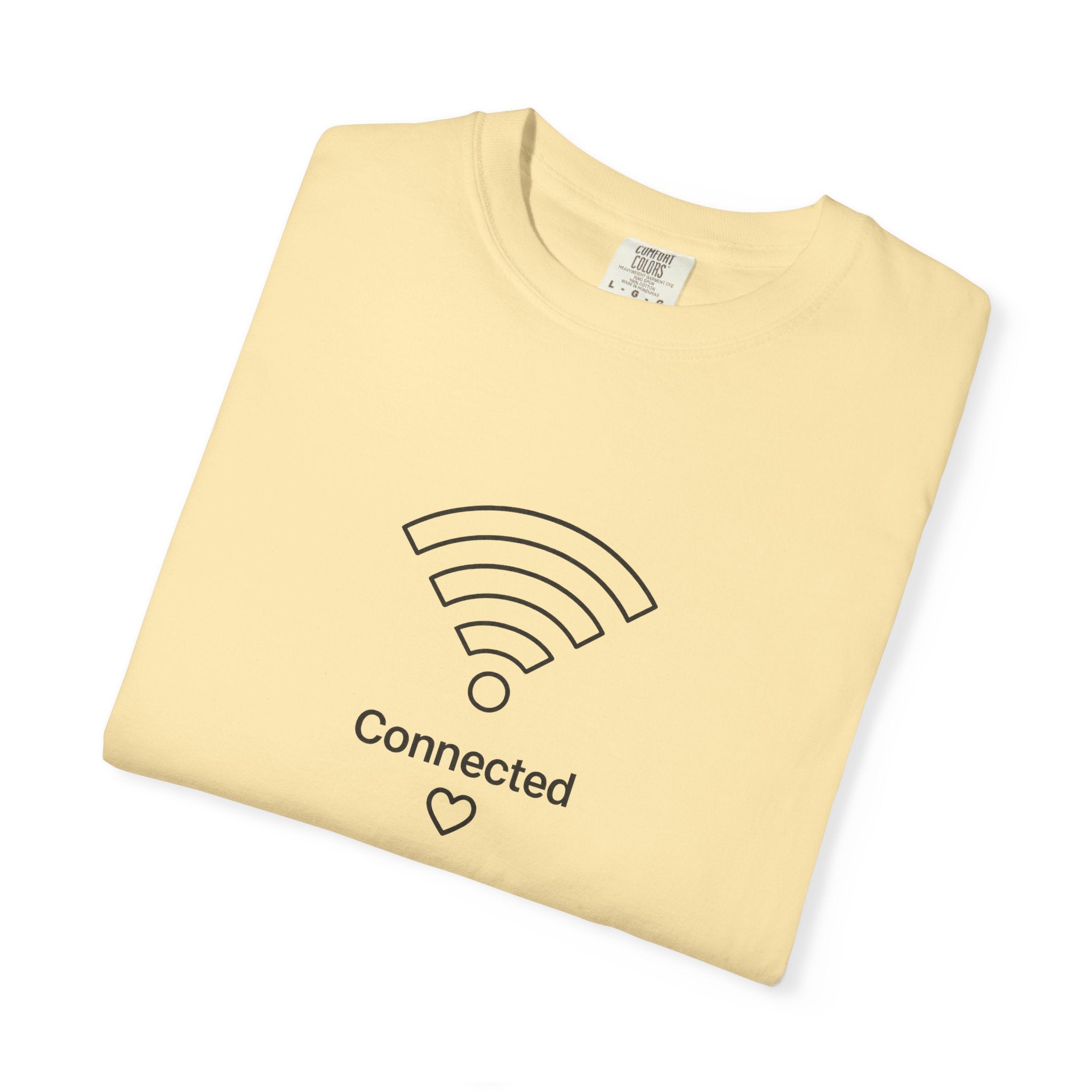Couple Tee, Wifi, Connected, Unisex Garment-Dyed T-shirt