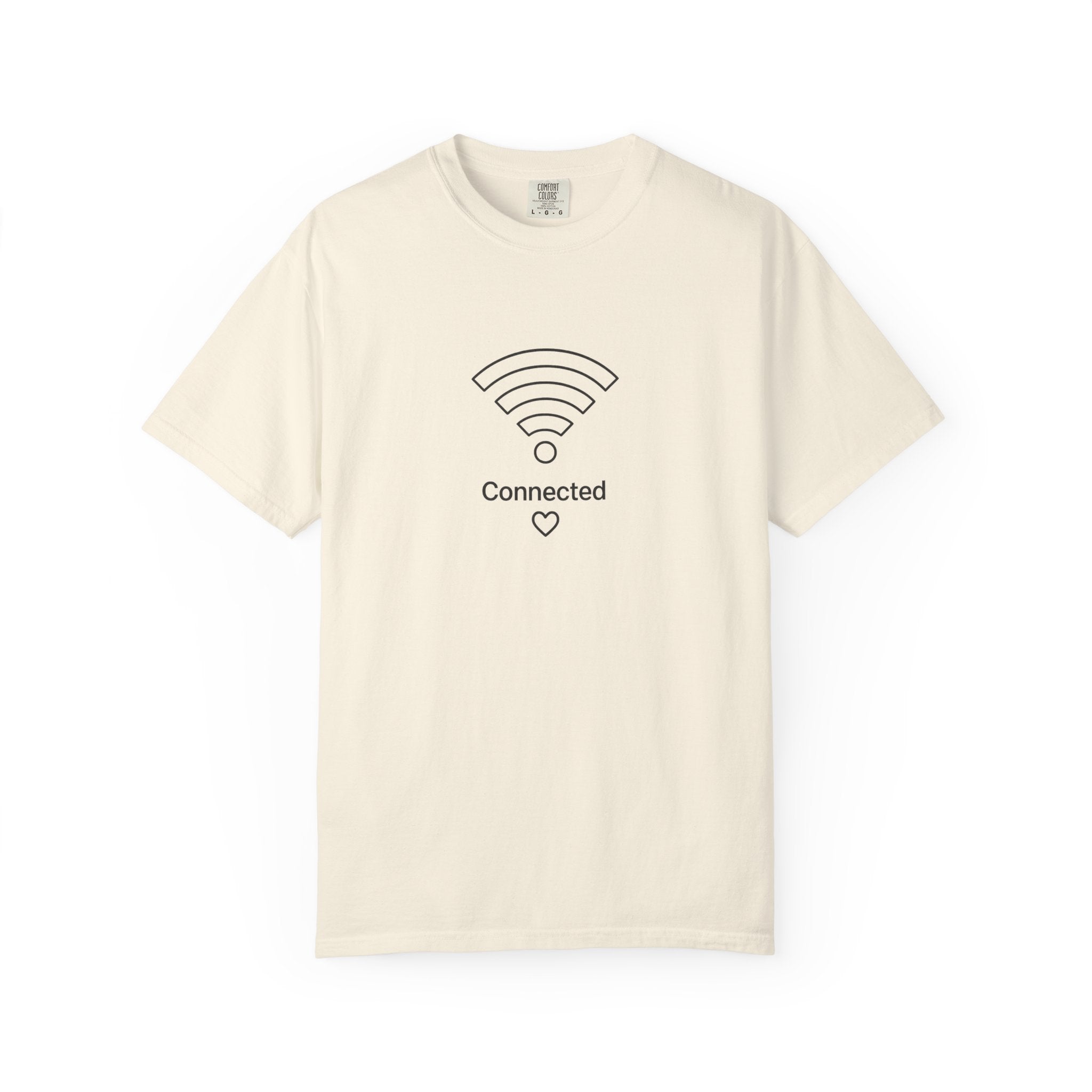 Couple Tee, Wifi, Connected, Unisex Garment-Dyed T-shirt