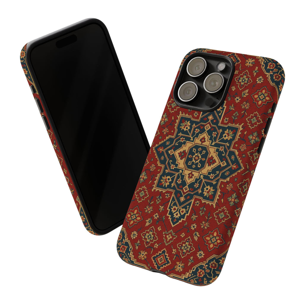 Vintage Rug Phone Case - Tough Cases, Custom Design, Bohemian Aesthetic, Stylish Protection, Unique Gift Ideas