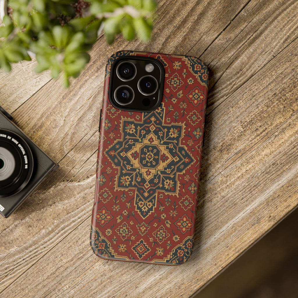Vintage Rug Phone Case - Tough Cases, Custom Design, Bohemian Aesthetic, Stylish Protection, Unique Gift Ideas