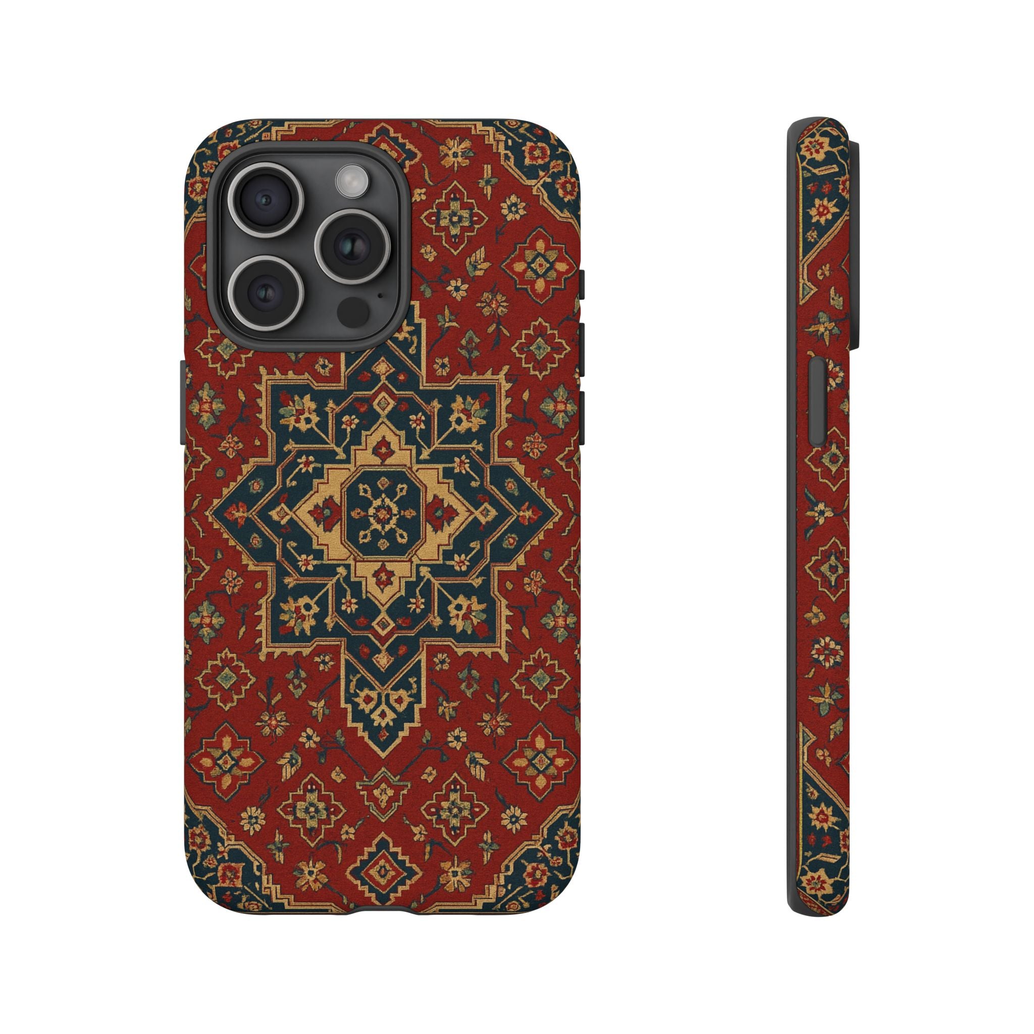 Vintage Rug Phone Case - Tough Cases, Custom Design, Bohemian Aesthetic, Stylish Protection, Unique Gift Ideas
