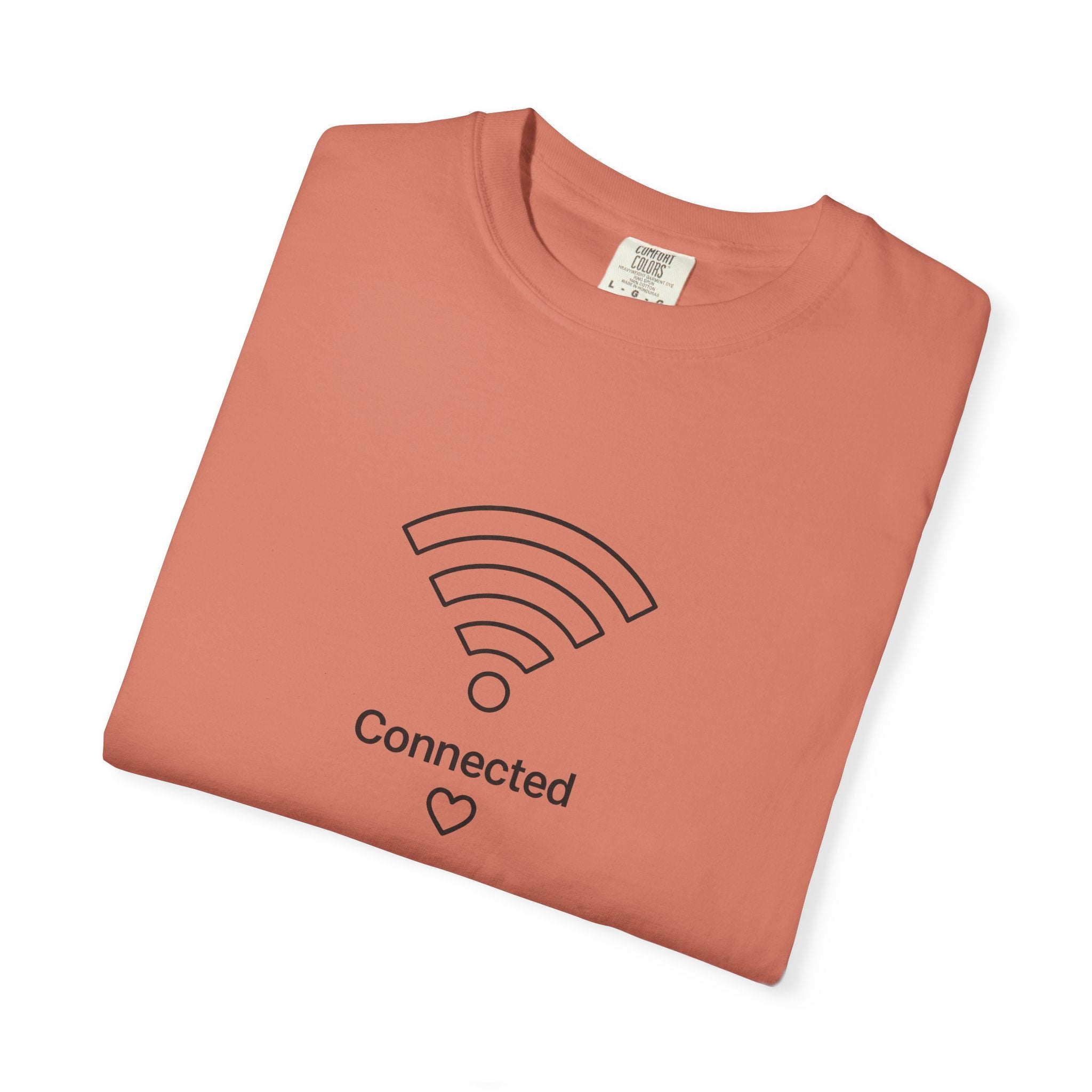 Couple Tee, Wifi, Connected, Unisex Garment-Dyed T-shirt