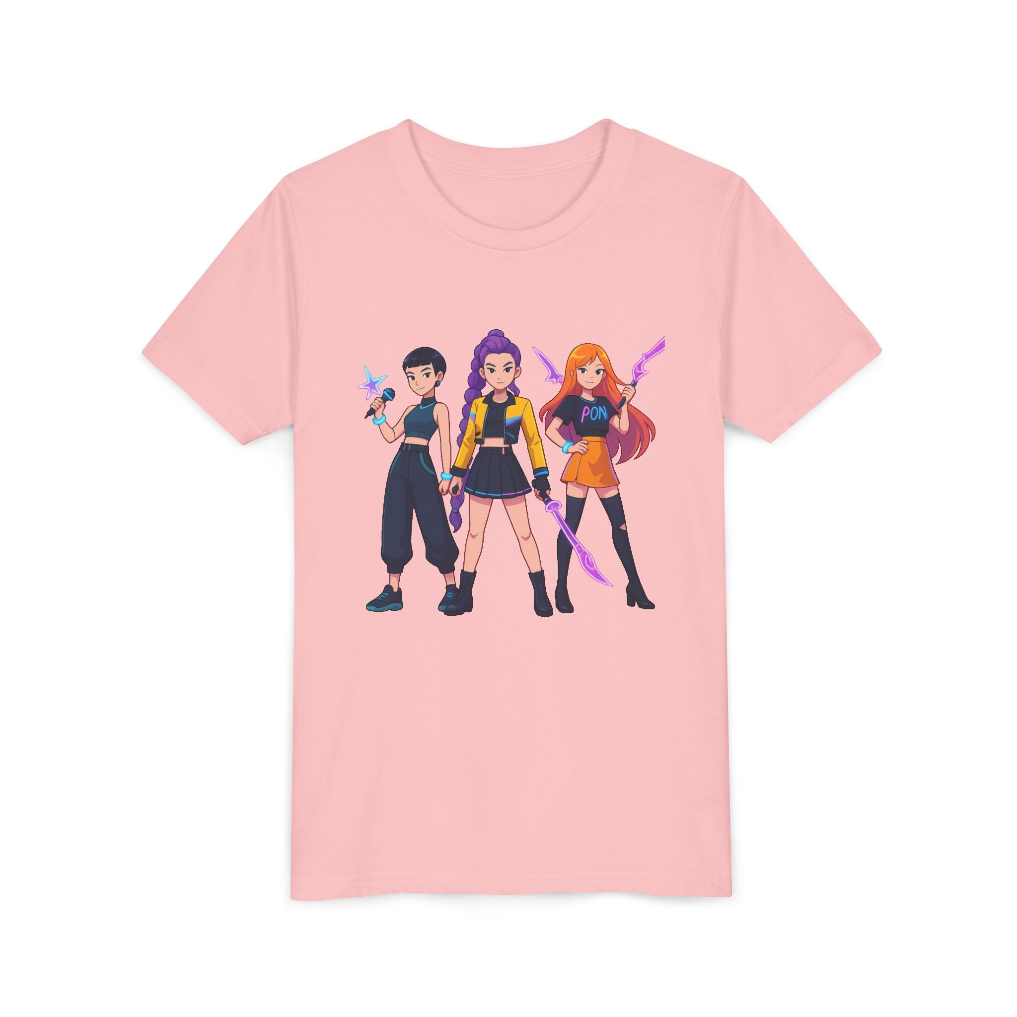 Youth Short Sleeve Tee Featuring Bold Character Design, Trendy Kids Shirt, Playful Summer Wear, Casual Gamer Apparel, Gift for Young [...]