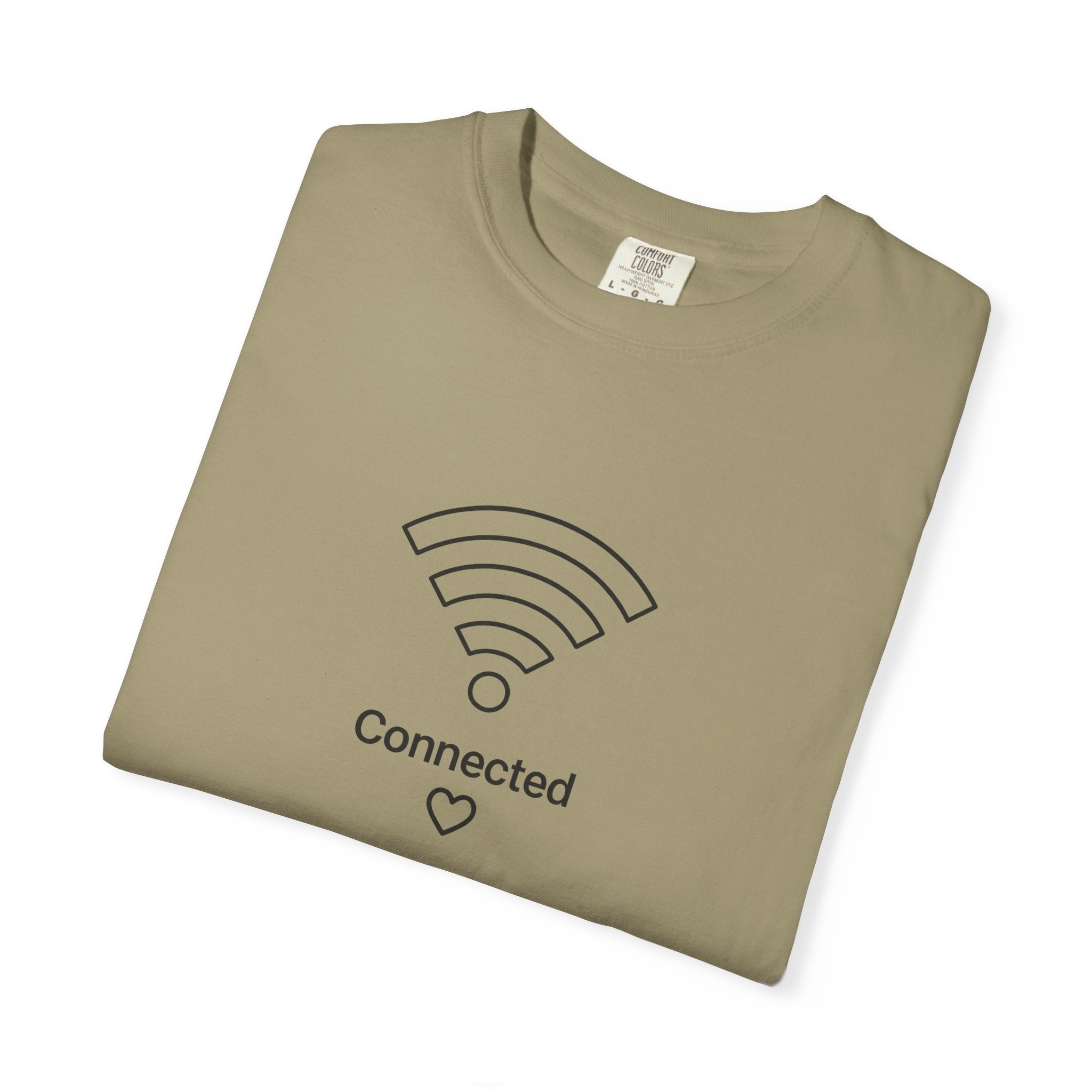 Couple Tee, Wifi, Connected, Unisex Garment-Dyed T-shirt