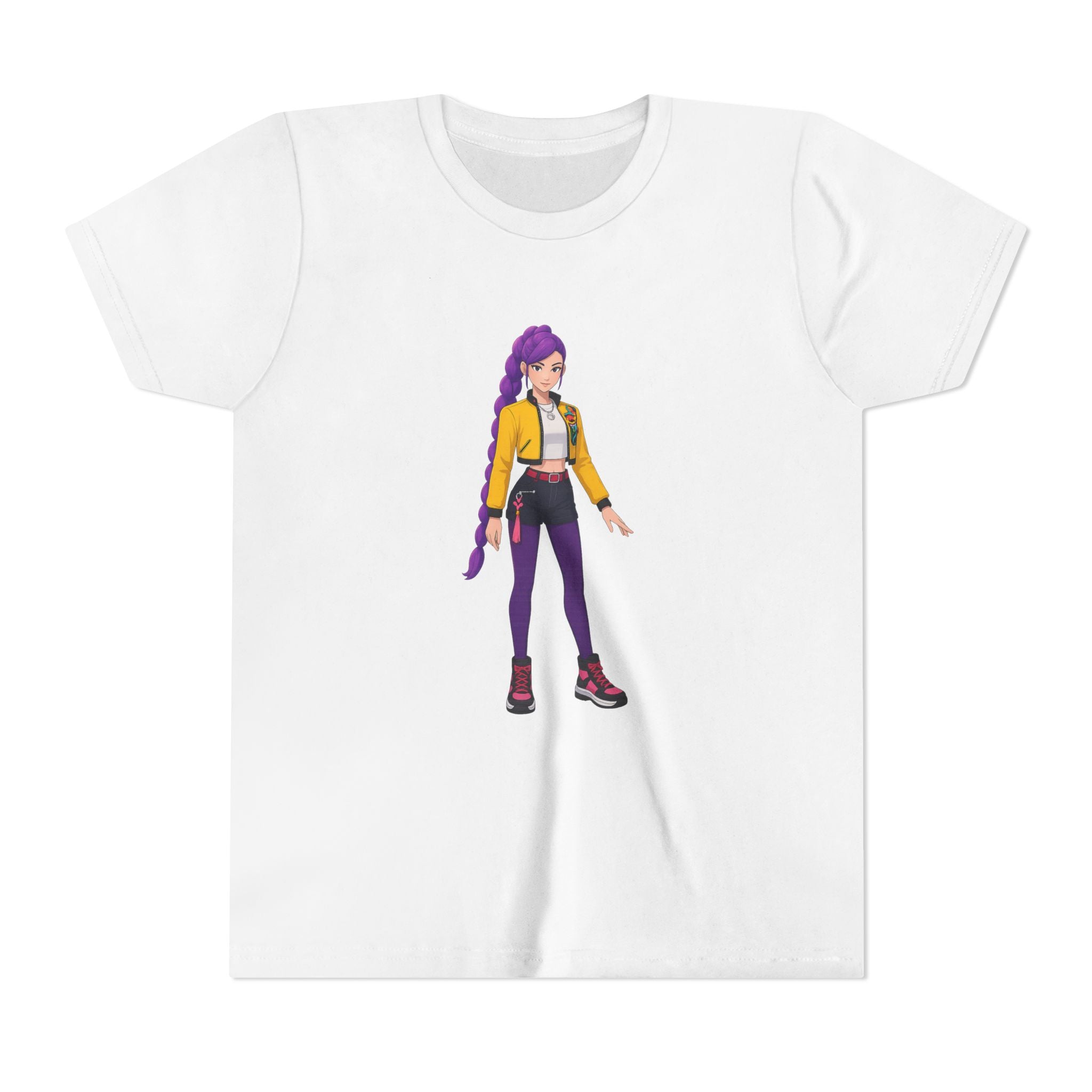 Stylish Youth Short Sleeve Tee with Trendy Character Print, Kids Fashion Shirt, Fun Gift for Birthdays, Casual Wear, Playtime T-Shirt